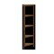Homeroots 60 in. Bookcase with 3 Shelves in Walnut 379945 - alternate 3